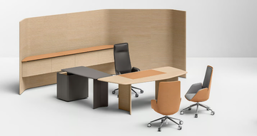 TRUST - Oak executive desk by Poltrona Frau - view 3